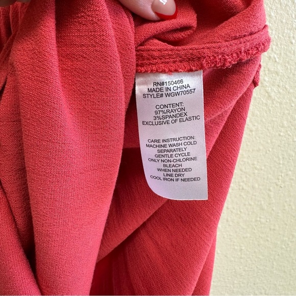 Market & Spruce Red / Orange Dress Short Sleeve Size Small - Picture 6 of 8